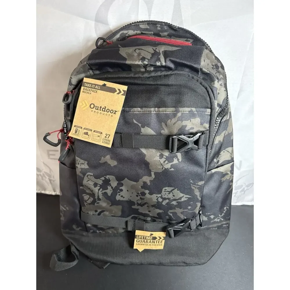 Outdoor Products Take-It-All 27L Backpack in Dark Camo NWT MSRP $120